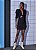 VESTIDO  COLCCI MANGAS BUFANTES COM AMARRACAO XADREZ - PRETO - Imagem 11