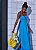 VESTIDO MIDI COLCCI COM FENDA BUSTO FRANZIDO - AZUL - Imagem 8