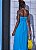 VESTIDO MIDI COLCCI COM FENDA BUSTO FRANZIDO - AZUL - Imagem 3