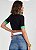BLUSA COLCCI GOLA POLO CROPPED CANELADA - PRETO - Imagem 3