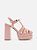 SANDALIA AREZZO SALTO ALTO BLOCO FISHERMAN - ROSA - Imagem 5