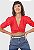 BLUSA COLCCI CROPPED TORÇÃO VERMELHO IFE - Imagem 2