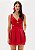 VESTIDO AMARANTE CURTO ARABESCO VERMELHO - Imagem 1