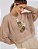 BLUSA MARIA FILO TRICOT GOTAS - BEGE - Imagem 1