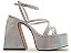 SANDALIA AREZZO SALTO ALTO SILVER HOLOGRAFICO - Imagem 4