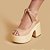 SALTO SANTA LOLLA PEEP TOE NAPA SANTORINE - PELE - Imagem 1