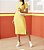 VESTIDO COLCCI CANELADO - AMARELO - Imagem 1