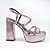 SANDALIA JORGE BISCHOFF PLATAFORMA  METALIZADO - ROSA ANTIQUE - Imagem 3