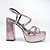 SANDALIA JORGE BISCHOFF PLATAFORMA  METALIZADO - ROSA ANTIQUE - Imagem 2