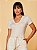 T-SHIRT RAMO SELVAGEM BASICA DE MALHA DE VISCOSE- OFF WHITE - Imagem 1