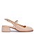 SCARPIN SANTA LOLLA SALTO BAIXO COURO NOBRE - NUDE ROSADO - Imagem 1