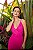 VESTIDO RAMO SELVAGEM LONGO DE CREPE COM BABADOS - PINK VIVO - Imagem 2