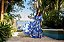 SAIA RAMO SELVAGEM MIDI ESTAMPADO - AZUL ROYAL - Imagem 1