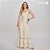 VESTIDO RAMO SELVAGEM LONGO DE LINHO COM ENTREMEIO- NATURAL - Imagem 1