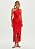 VESTIDO AMARANTE SUPER MIDI COM LACO- MELANCIA RED - Imagem 1