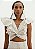 TOP AMARANTE DE BABADOS COM TORÇÃO- OFF WHITE - Imagem 1