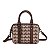 BOLSA SANTA LOLLA JACQUARD CUBOS DUAS ALÇAS MEDIA - MARROM - Imagem 10