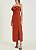 VESTIDO FORUM LINHO COM FENDA - LARANJA - Imagem 1