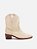 BOTA AREZZO ALICIA COURO CANO CURTO WESTERN - BRANCO - Imagem 1
