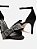 SANDALIA CETIM SALTO FINO LAÇO STRASS - PRETO - Imagem 2