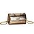 BOLSA SANTA LOLLA  FLAP BAG COM ALÇA DE CORRENTE METALIZADA PEQUENA - BRONZE - Imagem 7