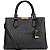 BOLSA SANTA LOLLA RISCO TRANSVERSAL COM DETALHES DOURADOS - PRETO - Imagem 1