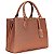 BOLSA SANTA LOLLA QUADRADA ALÇA DUPLA TRANSVERSAL MEDIA - CINAMON - Imagem 2