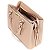 BOLSA SANTA LOLLA  QUADRADA ALÇA DUPLA TRANSVERSAL MEDIA - AMENDOA - Imagem 3