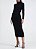 VESTIDO FORUM MIDI COM FRANZIDO - PRETO - Imagem 1
