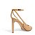 SANDALIA SANTA LOLLA  SALTO ALTO PEEP TOE VERNIZ SHOW BICO FINO - AMENDOA - Imagem 5
