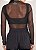 BLUSA COLCCI  SLIM MANGA LONGA TULE - PRETO - Imagem 3