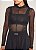 BLUSA COLCCI  SLIM MANGA LONGA TULE - PRETO - Imagem 1