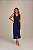 VESTIDO MIDI RAMO SELVAGEM REGATA COM FAIXA-AZUL MARINHO - Imagem 1