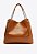 BOLSA SHOULDER ELLEN COURO MATELASSE-MARROM - Imagem 1