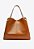 BOLSA SHOULDER ELLEN COURO MATELASSE-MARROM - Imagem 3