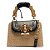 BOLSA SCHUTZ TIRACOLO MÉDIA BELIEVE PRETO E PALHA - Imagem 1