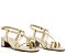 SANDALIA ANACAPRI SALTO BLOCO TIRAS METAL DOURADA - Imagem 3