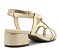 SANDALIA ANACAPRI SALTO BLOCO TIRAS METAL DOURADA - Imagem 5