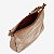 BOLSA HOBO TAKE METALIC CARAMELO COURO JORGE BISCHOFF OURO - Imagem 4