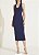 VESTIDO CANELADO FORUM AZUL DARKNESS - Imagem 1