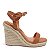 SALTO PLATAFORMA SANTA LOLLA ESPADRILLE COURO CONFORT CARAMELO DOCE DE LEITE - Imagem 3