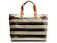 BOLSA SHOPPING GRANDE LISTRAS VINIL PRETO - Imagem 1