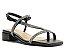 SANDALIA ANA CAPRI ASSIMETRICA SALTO BLOCO GLAM PRETA PRETO - Imagem 1