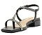 SANDALIA ANA CAPRI ASSIMETRICA SALTO BLOCO GLAM PRETA PRETO - Imagem 5