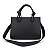 BOLSA SANTA LOLLA TOTE PRETA MEDIA FLOATER ESTRUTURADA ALCA NO PRETO - Imagem 5
