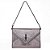 BOLSA SANTA LOLLA CLUTCH ENVELOPE METALIZADA - GRAFITE - Imagem 1