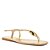 RASTEIRA SANTA LOLLA METALIZADA VERNIZ GLOSSY BICO QUADRADO DOURADA - Imagem 1