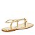 RASTEIRA SANTA LOLLA METALIZADA VERNIZ GLOSSY BICO QUADRADO DOURADA - Imagem 3