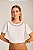 T-SHIRT DE MALHA RAMO SELVAGEM COM BORDADO PONTO AJOUR OFF WHITE - Imagem 1