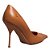 SCARPIN ONE SANTA LOLLA CARAMELO BICO FINO SALTO AGULHA - Imagem 9